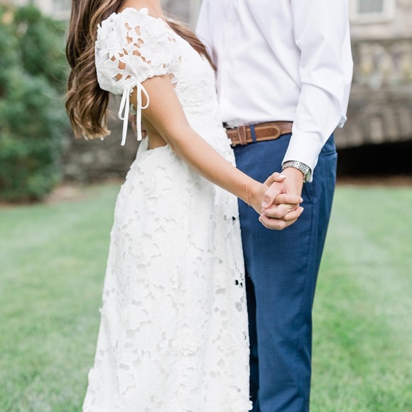 Lulus white midi lace dress - Picture 4 of 8